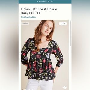 Anthropologie Dolan Cherie bandy doll blouse